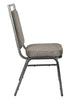 Chivari Charcoal Grey Fabric on Silver Vein Frame Square Back Banquet Chair CQSFG-ZF-T