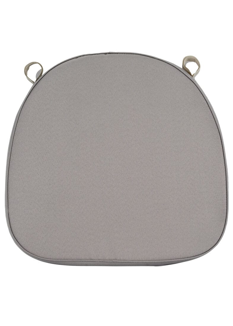 Chivari Charcoal Grey Fabric 2” Thick Cross Back Cushion CUSHXSTRAP-GRY-AX-T