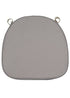 Chivari Charcoal Grey Fabric 2” Thick Cross Back Cushion CUSHXSTRAP-GRY-AX-T