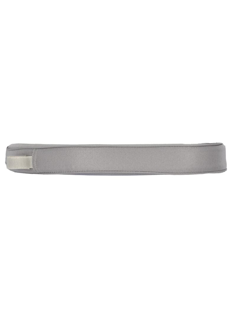 Chivari Charcoal Grey Fabric 2” Thick Cross Back Cushion CUSHXSTRAP-GRY-AX-T