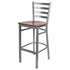 Chivari Ladder Back Bar Stool with Silver Frame and Cherry Wood Seat BLMSWCW-ZF-KT