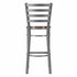 Chivari Ladder Back Bar Stool with Silver Frame and Cherry Wood Seat BLMSWCW-ZF-KT