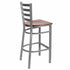 Chivari Ladder Back Bar Stool with Silver Frame and Cherry Wood Seat BLMSWCW-ZF-KT