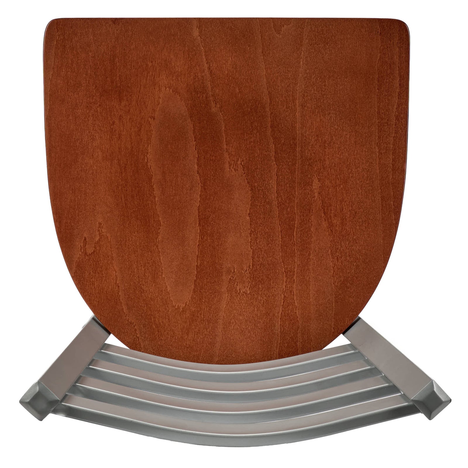 Chivari Ladder Back Bar Stool with Silver Frame and Cherry Wood Seat BLMSWCW-ZF-KT