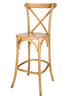 Chivari Chestnut Wood Cross Back Barstool BXWC-ZG-T
