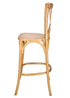 Chivari Chestnut Wood Cross Back Barstool BXWC-ZG-T