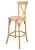 Chivari Chestnut Wood Cross Back Barstool BXWC-ZG-T