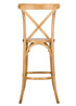 Chivari Chestnut Wood Cross Back Barstool BXWC-ZG-T