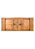 Chivari 96" x 40" (8 Foot) Chestnut Rectangle Straight Leg Wood Farm Table TFARMRT9640-CHESTNUT-S-LEG-AX-T