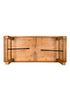 Chivari 96" x 40" (8 Foot) Chestnut Rectangle Straight Leg Wood Farm Table TFARMRT9640-CHESTNUT-S-LEG-AX-T