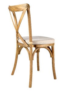 Chivari 24 Pack Chestnut ToughWood™ Cross Back Chair CXWC-AX-T-24