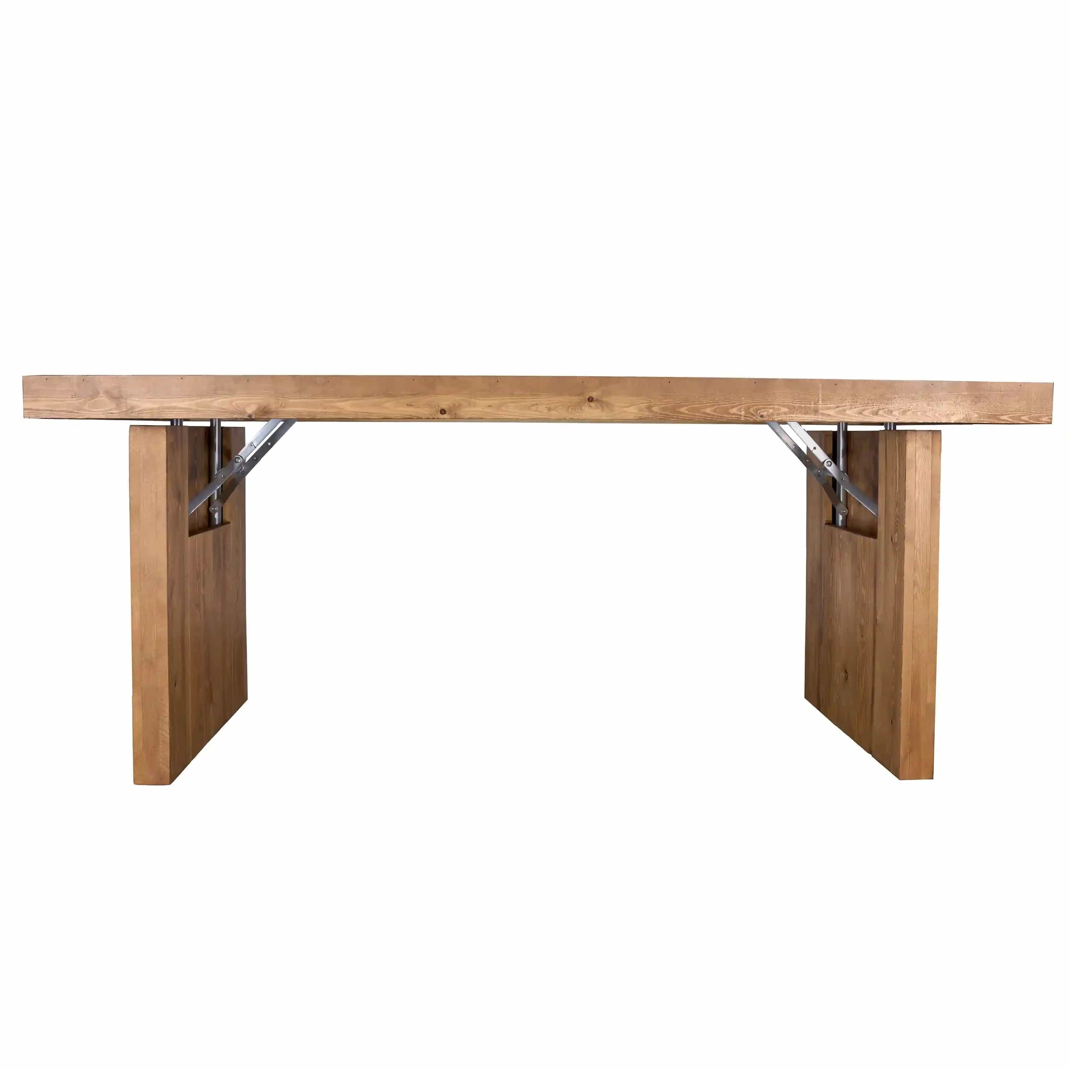 Chivari 72" x 30" Chestnut Farm Table Conversion Kit for Banquet Tables TFARMCKT7230-CHT-AX-T