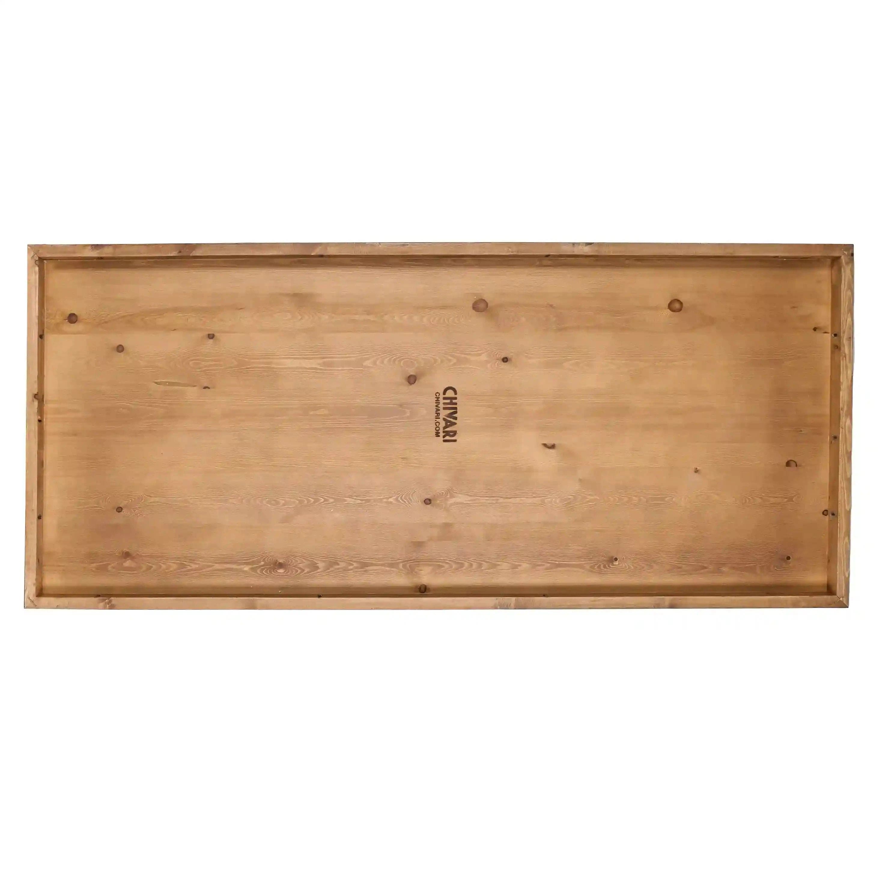 Chivari 72" x 30" Chestnut Farm Table Conversion Kit for Banquet Tables TFARMCKT7230-CHT-AX-T