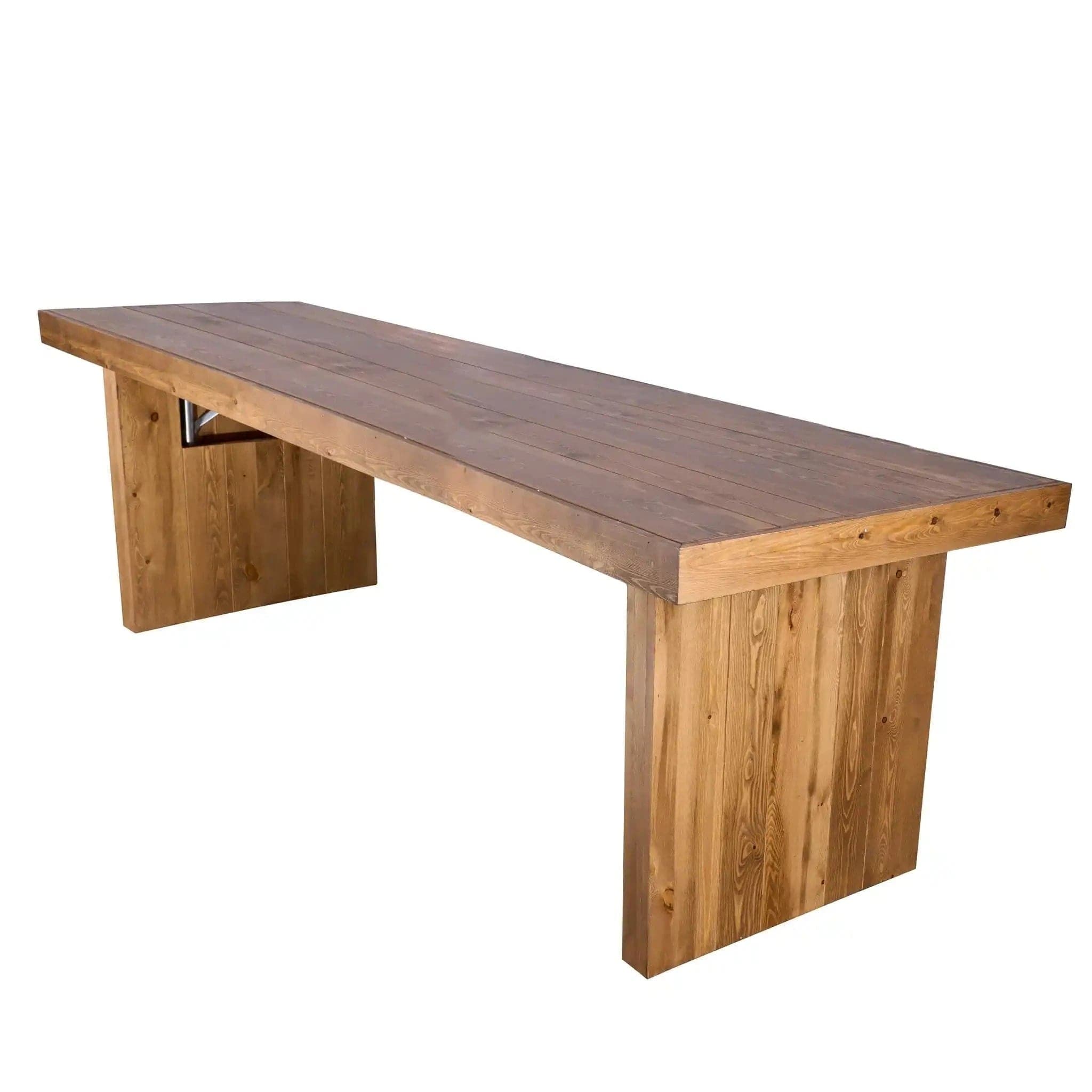 Chivari 96" x 30" Chestnut Farm Table Conversion Kit for Banquet Tables TFARMCKT9630-CHT-AX-T