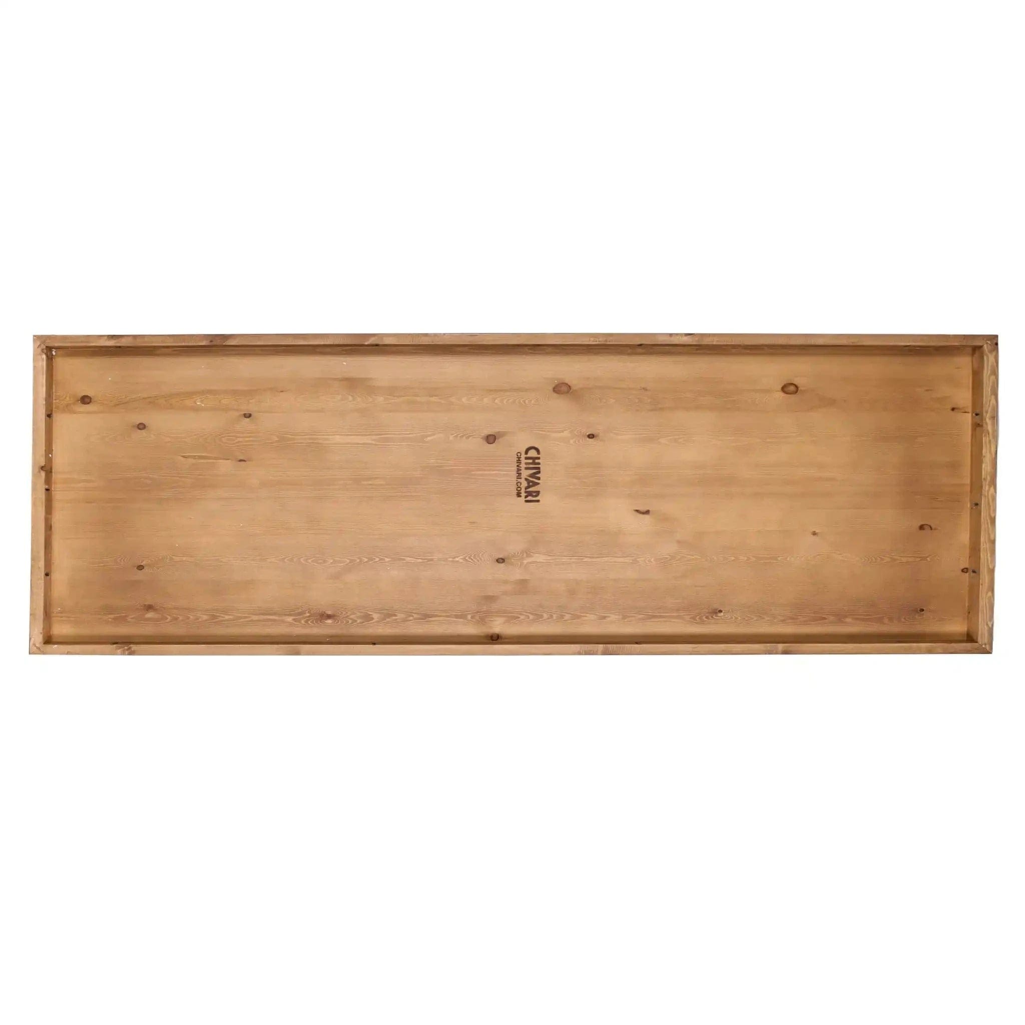 Chivari 96" x 30" Chestnut Farm Table Conversion Kit for Banquet Tables TFARMCKT9630-CHT-AX-T
