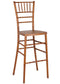 Chivari Chestnut WoodGrain™ Resin Steel Skeleton™ Chiavari Barstool BCRCB-ST-AX-T