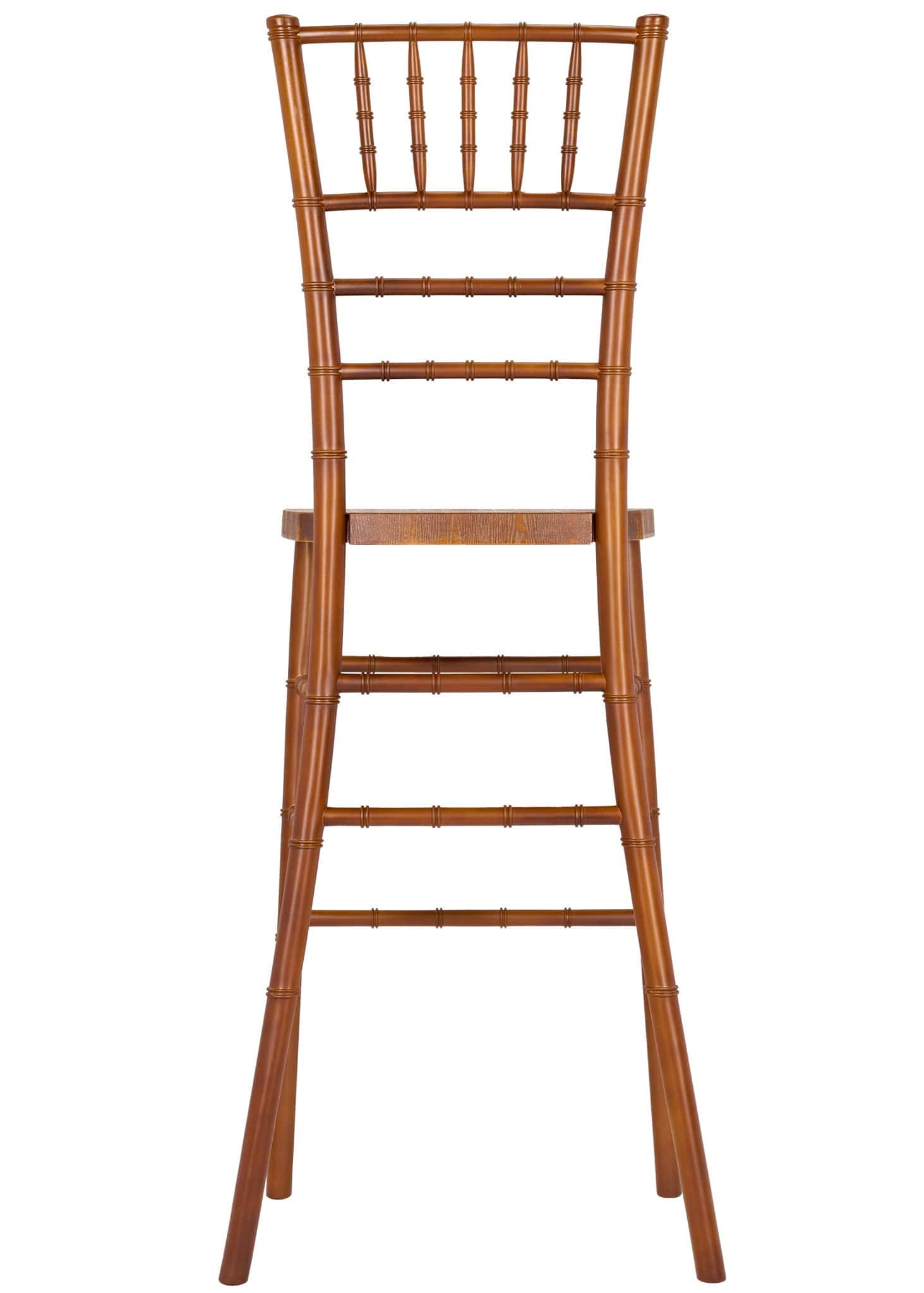 Chivari Chestnut WoodGrain™ Resin Steel Skeleton™ Chiavari Barstool BCRCB-ST-AX-T
