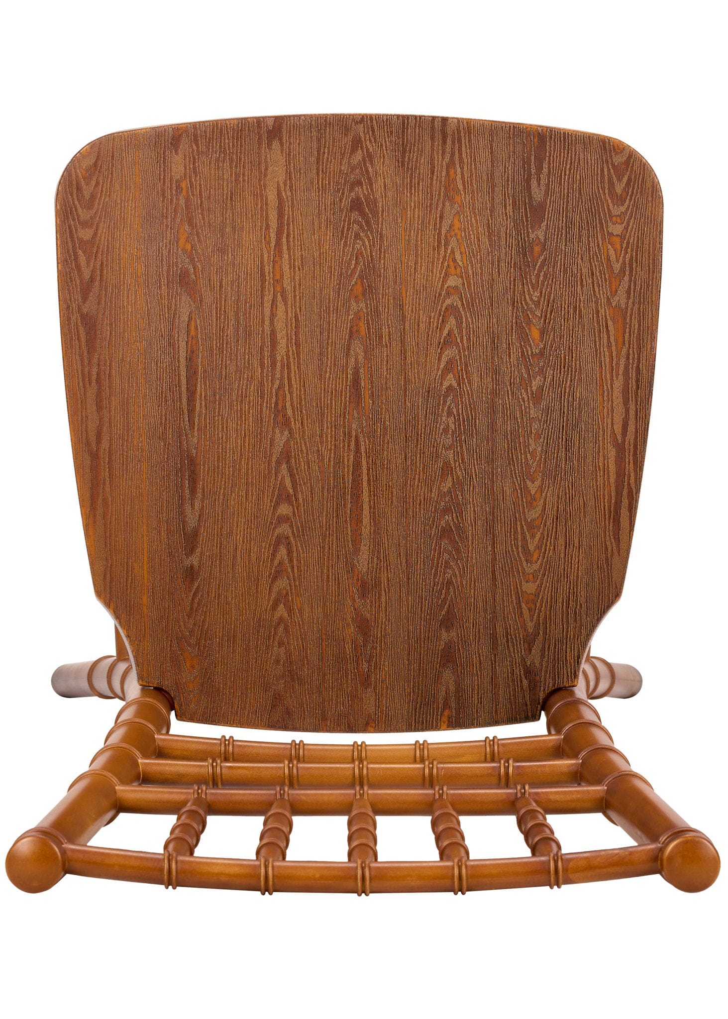 Chivari Chestnut WoodGrain™ Resin Steel Skeleton™ Chiavari Barstool BCRCB-ST-AX-T