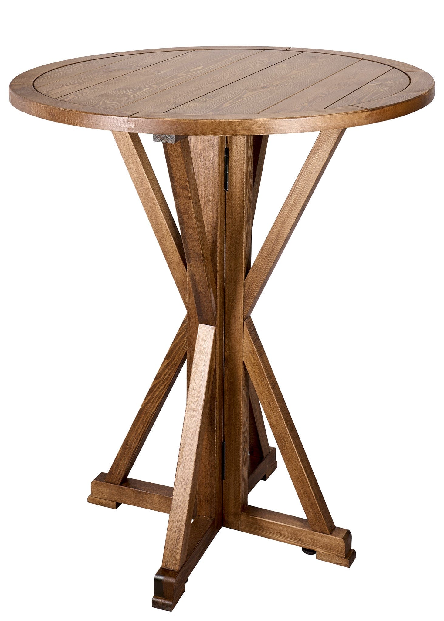 Chivari 36" (3 Foot) Chestnut Round Farm Cocktail Table Some Assembly Required TFARMCKTL36-CH-AX-T