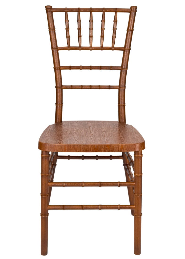 Chivari Chestnut WoodGrain Resin Steel Skeleton™ Chiavari Chair CCRCB-STEEL-AX-T