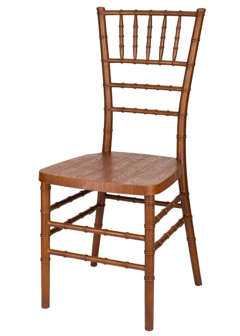 Chivari Chestnut WoodGrain Resin Steel Skeleton™ Chiavari Chair CCRCB-STEEL-AX-T