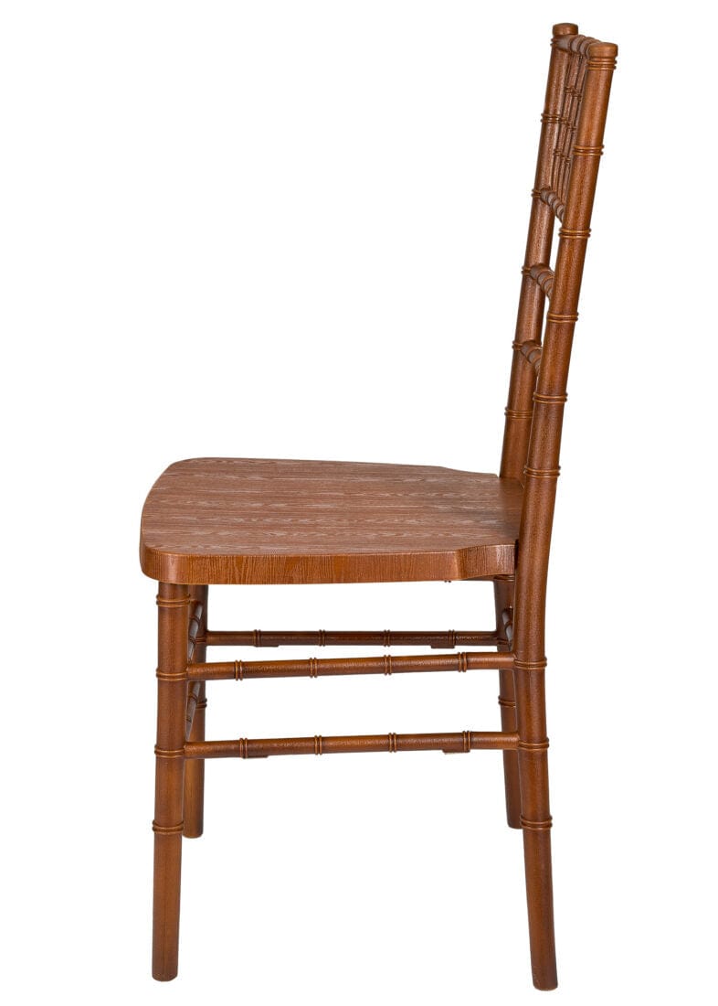 Chivari Chestnut WoodGrain Resin Steel Skeleton™ Chiavari Chair CCRCB-STEEL-AX-T