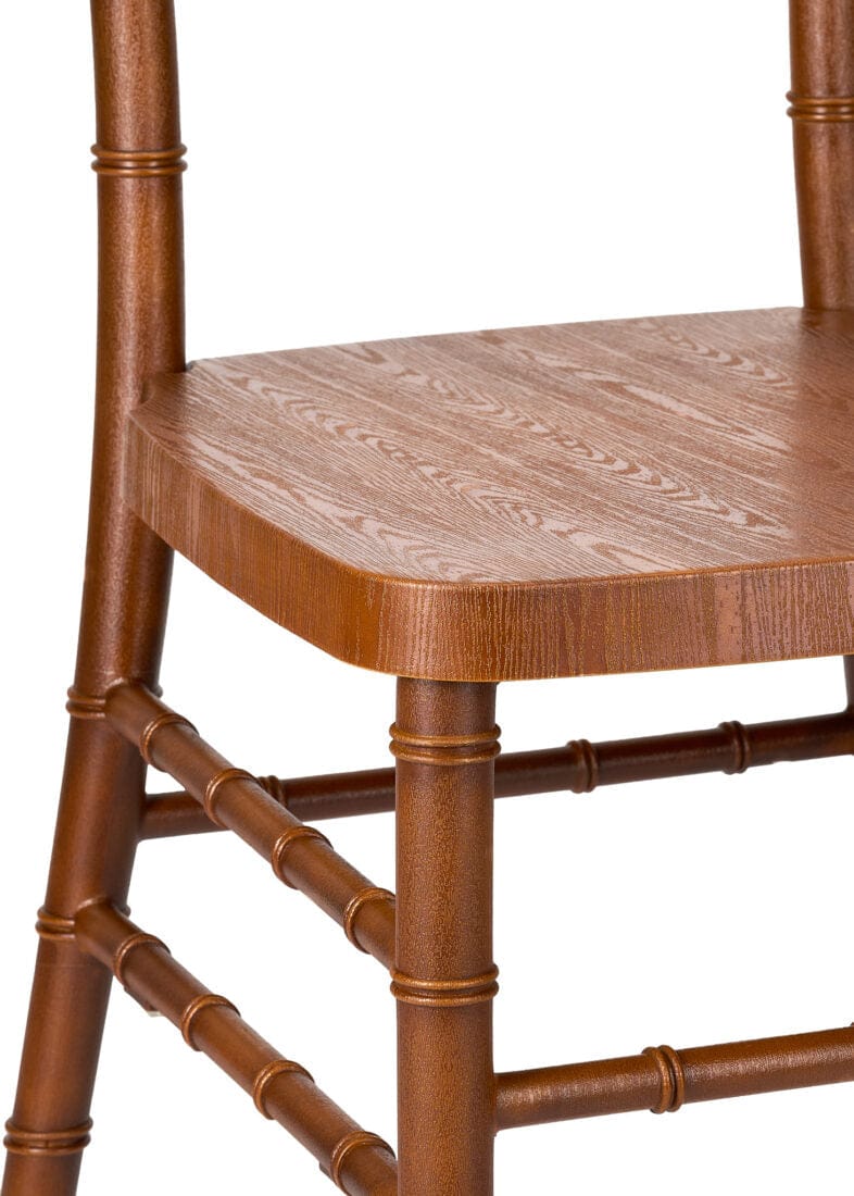 Chivari Chestnut WoodGrain Resin Steel Skeleton™ Chiavari Chair CCRCB-STEEL-AX-T