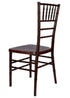 Chivari Fruitwood WoodGrain Resin Steel Skeleton™ Chiavari Chair- 2 Pack - Some Assembly Required CCRF-U2-STEEL-AX-T-2