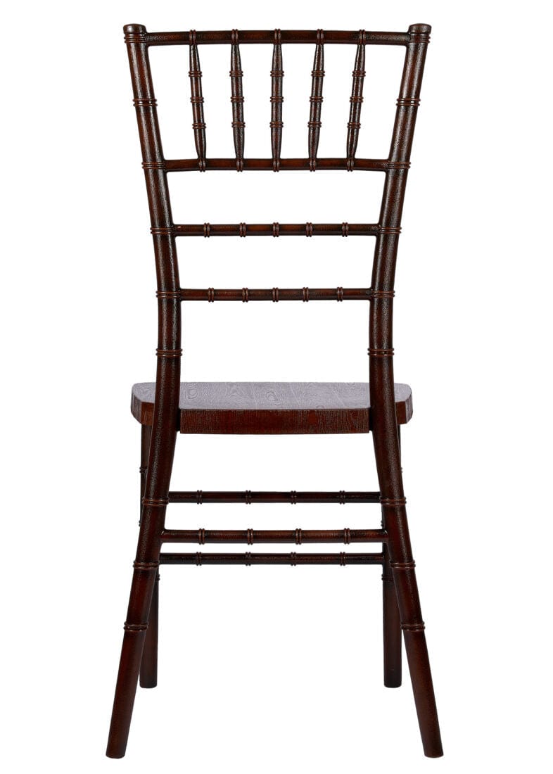 Chivari Fruitwood WoodGrain Resin Steel Skeleton™ Chiavari Chair- 2 Pack - Some Assembly Required CCRF-U2-STEEL-AX-T-2