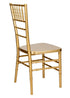 Chivari Bullion Gold Resin Steel Skeleton™ Chiavari Chair- 2 Pack - Some Assembly Required CCRGB-U2-STEEL-AX-T-2