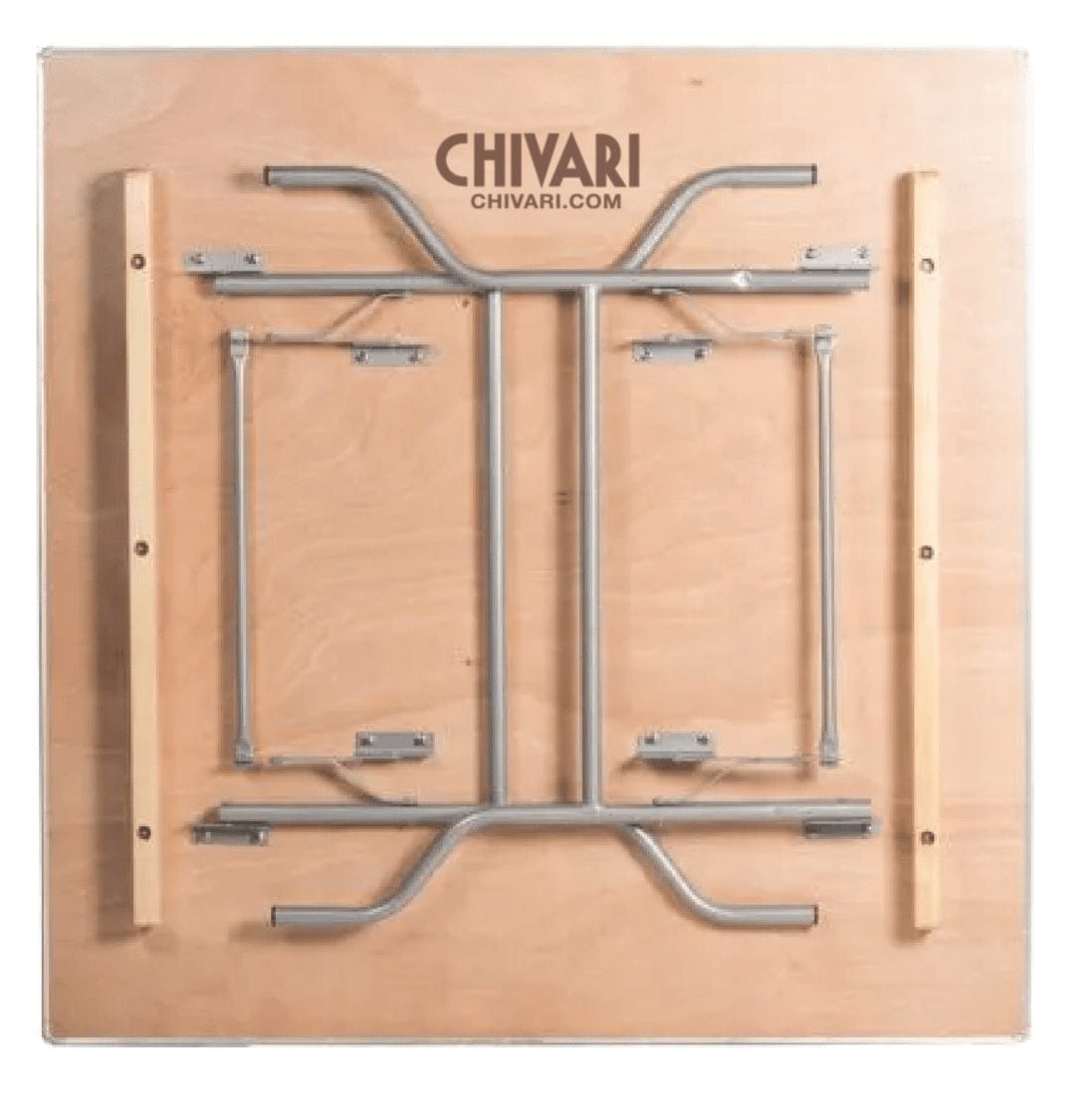 Chivari 60" x 60" (5 Foot) Square Heavy Duty Plywood Folding Table TPLYSQ60M-AX-T