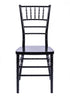 Chivari 100 Person Luxury Event Package:  Includes 100 Black Resin Steel Core Chiavari Chairs Plus 10 Round 72" Heavy Duty Banquet Folding Tables Plus a Banquet Table Cart PACK100CCRBSTEEL1072RD-T