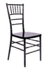 Chivari 100 Person Luxury Event Package:  Includes 100 Black Resin Steel Core Chiavari Chairs Plus 10 Round 72" Heavy Duty Banquet Folding Tables Plus a Banquet Table Cart PACK100CCRBSTEEL1072RD-T