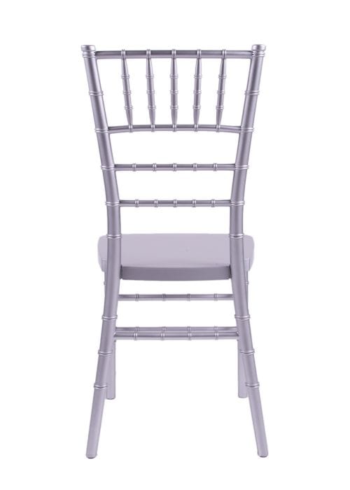 Chivari 100 Person Luxury Event Package:  Includes 100 Silver Resin Steel Skeleton™ Chiavari Chairs Plus 10 Round 72