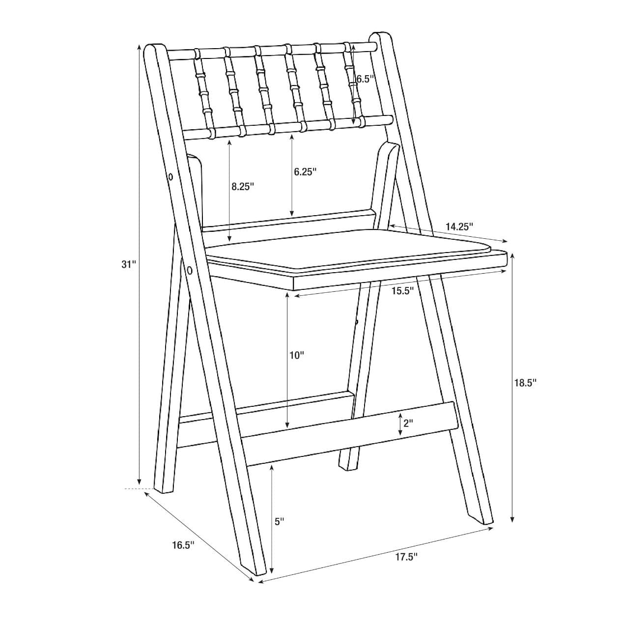 Chivari White WoodGrain Resin Folding Chiavari Style Chair with White Vinyl Cushion CFCRWB-AX