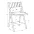 Chivari White WoodGrain Resin Folding Chiavari Style Chair with White Vinyl Cushion CFCRWB-AX