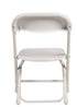 Chivari Kids White Folding Chair (Steel-Poly Chair) CFPW-KID-AX-T