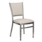 Chiavari 2.0 Diamante Metallic Silver Aluminum Diamond Back Chair with Silicone Cushion