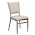 Chiavari 2.0 Diamante Metallic Silver Aluminum Diamond Back Chair with Silicone Cushion