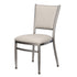 Chiavari 2.0 Diamante Metallic Silver Aluminum Diamond Back Chair with Silicone Cushion