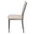 Chiavari 2.0 Diamante Metallic Silver Aluminum Diamond Back Chair with Silicone Cushion