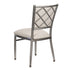 Chiavari 2.0 Diamante Metallic Silver Aluminum Diamond Back Chair with Silicone Cushion