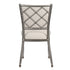 Chiavari 2.0 Diamante Metallic Silver Aluminum Diamond Back Chair with Silicone Cushion