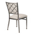 Chiavari 2.0 Diamante Metallic Silver Aluminum Diamond Back Chair with Silicone Cushion