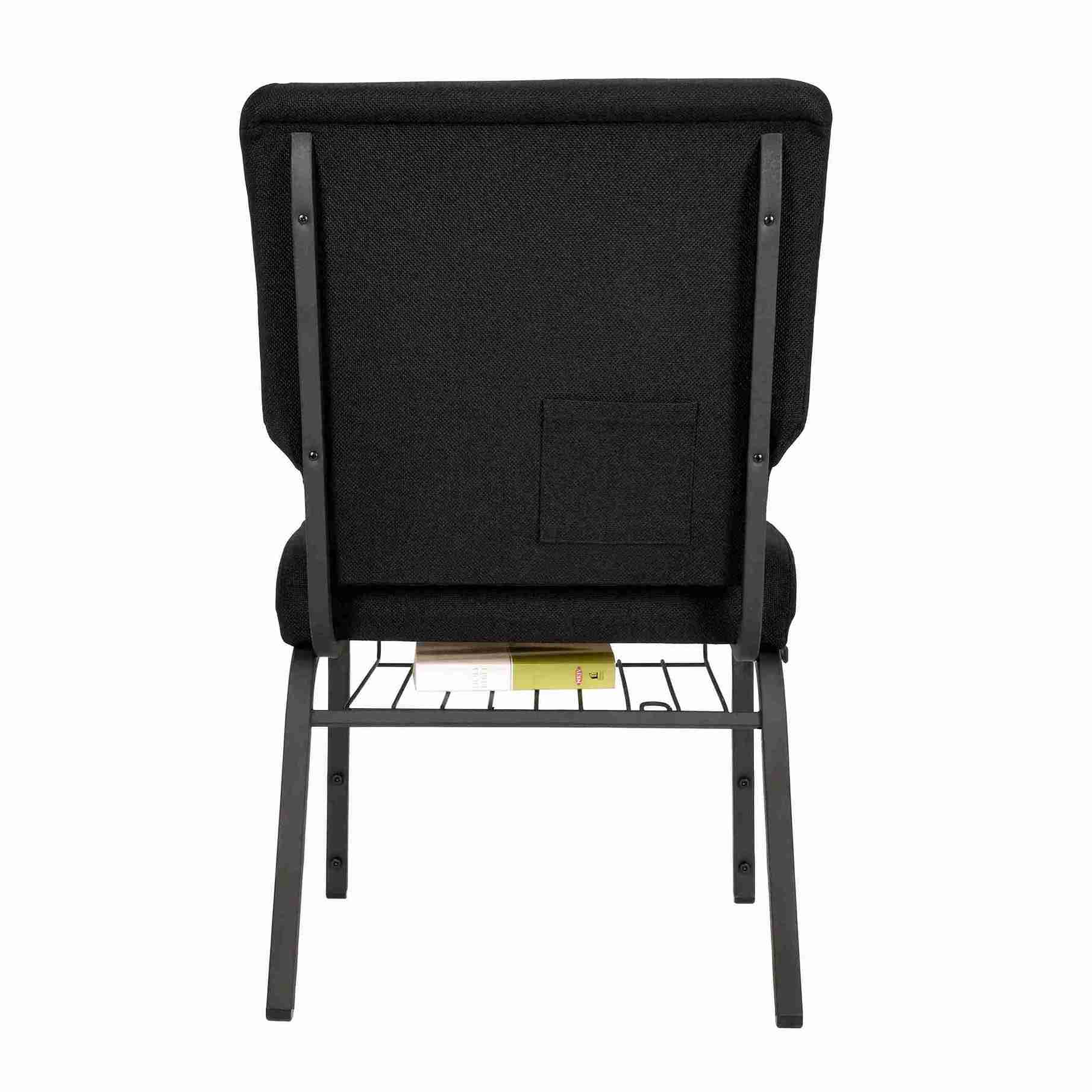 Chivari Church Chair Book Rack Black for 18.5" and 20.5" Chairs CHBRB-ZF-T