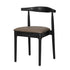 Chivari Black Wood Horn Chair with Taupe Vinyl Cushion CHWBL-SHVTP-KT