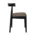 Chivari Black Wood Horn Chair with Taupe Vinyl Cushion CHWBL-SHVTP-KT