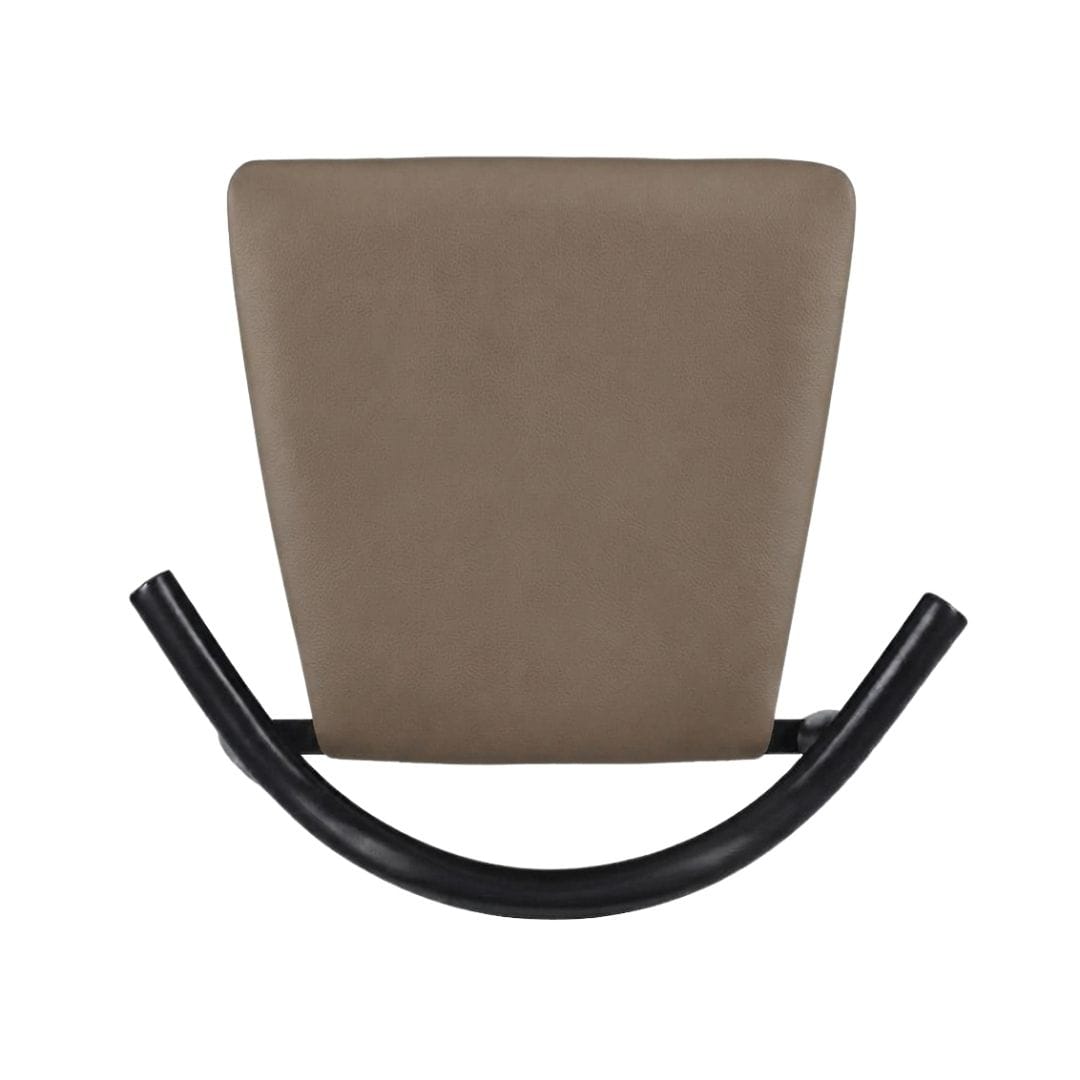 Chivari Black Wood Horn Chair with Taupe Vinyl Cushion CHWBL-SHVTP-KT