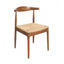 Chestnut Wood Horn Chair with Natural Rope Seat