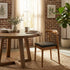 Chivari Chestnut Horn Wood Chair with Black Vinyl Cushion CHWC-SHVBL-KT